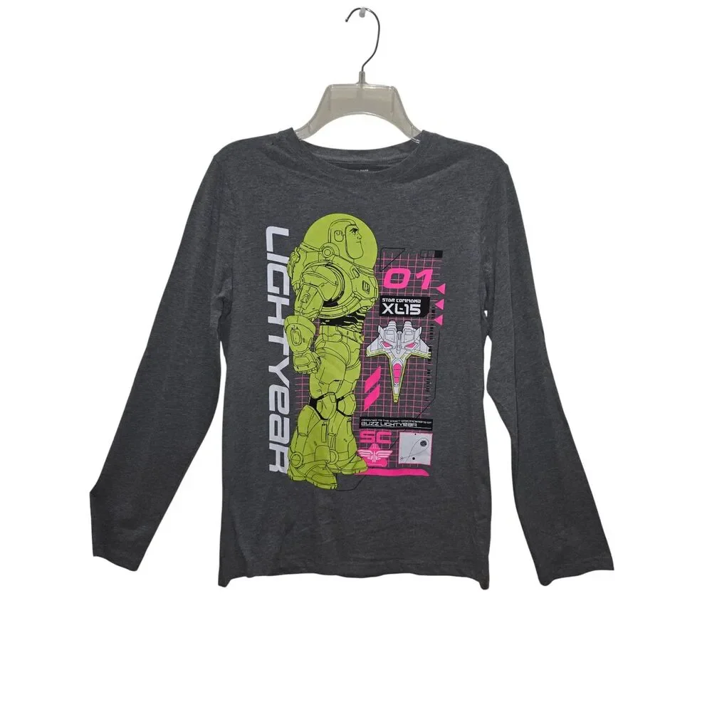 Disney Pixar Buzz Lightyear Boys Long Sleeve Graphic Tee Shirt Size XL NWT - Picture 4 of 12
